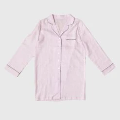 Blush Pink Night Shirt -Lake Shop Blush Pink Night Shirt Piglet in Bed