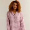 Orchid Gingham Linen Pajama Shirt (Top Only) -Lake Shop EG PIGLET ECOMM LOWRES 0256 1