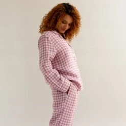 Orchid Gingham Linen Pajama Set -Lake Shop EG PIGLET ECOMM LOWRES 0275 a938023e 7cb9 46b5 81c7 448b2bc0b918