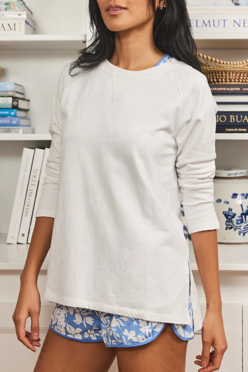 Lake Sweatshirt Tunic In White - Image 2