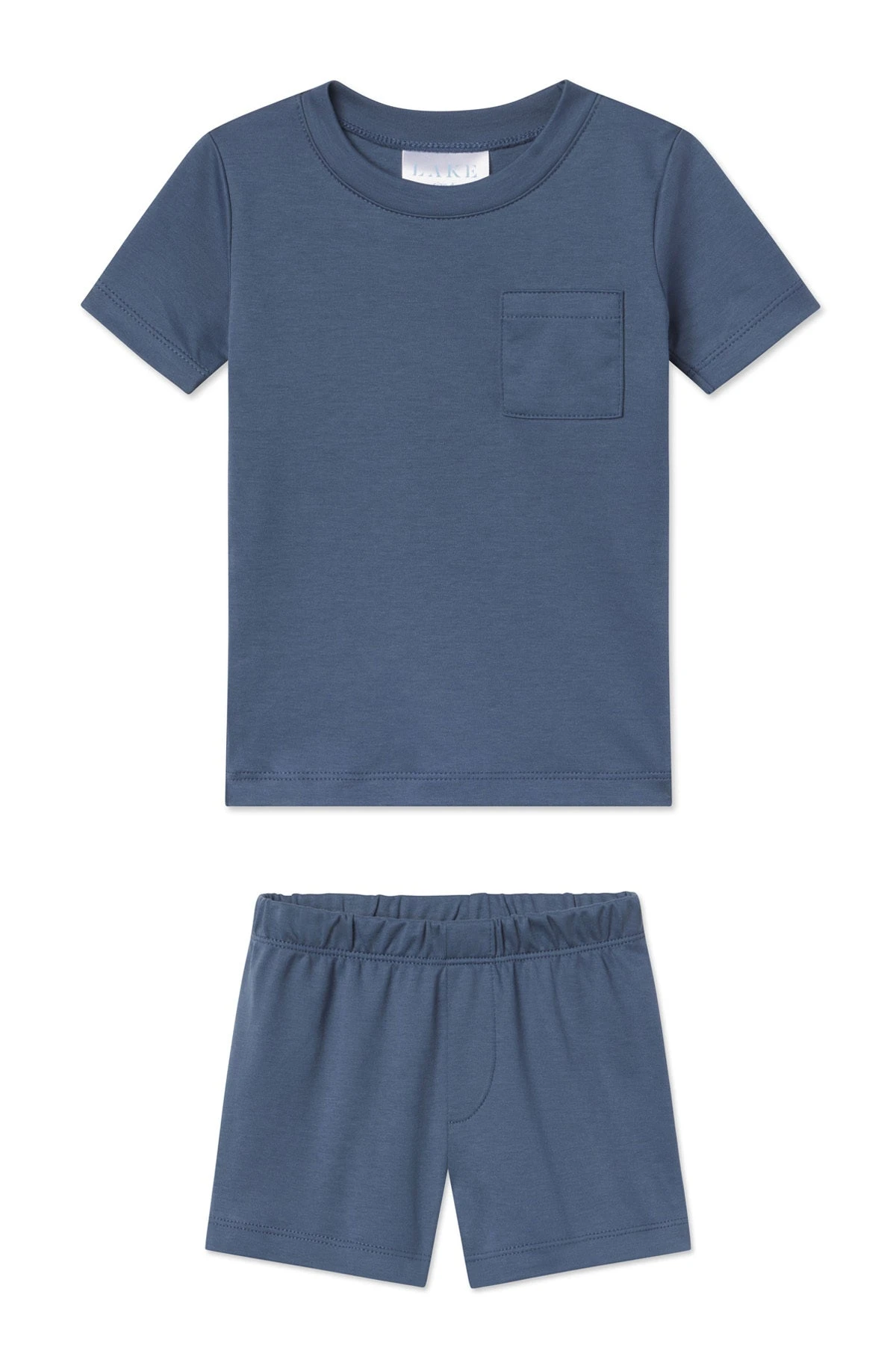 Lake Kids Pima Pocket Shorts Set In Ocean Blue 3 Lake Kids Pima Pocket Shorts Set In Ocean Blue