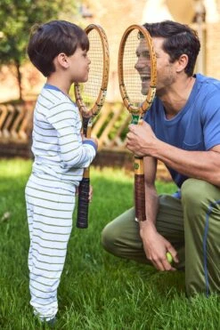 Lake Kids Long-Long Set In Olive Stripe -Lake Shop LAKE Webcrop Fall23 KidsLongLongSet Olive 0428