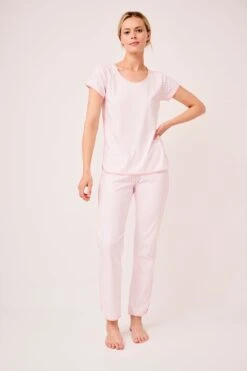 Lake Pima Short-Long Set In English Rose Blockprint 12 Lake Pima Short-Long Set In English Rose Blockprint -Lake Shop LAKE Webcrop Fall23 Studio ClassicShortLongSet EnglishRoseBlockprint 0008