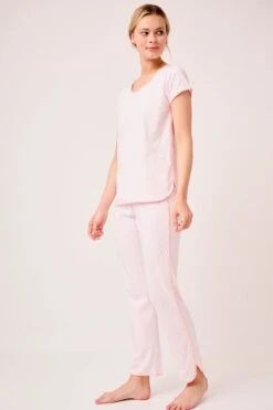 Lake Pima Short-Long Set In English Rose Blockprint 13 Lake Pima Short-Long Set In English Rose Blockprint -Lake Shop LAKE Webcrop Fall23 Studio ClassicShortLongSet EnglishRoseBlockprint 0075