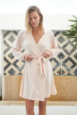 Lake DreamKnit Robe In Peony -Lake Shop LAKE Webcrop Peony DreamKnitRobe Summer23 5052