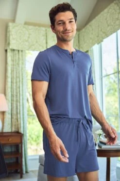 Lake Men's DreamKnit Boxer Set In Ocean Blue -Lake Shop LAKE Webcrop Summer23 MensDreamKnitBoxerSet OceanBlue 2754 75081b87 0036 429c a5e3 f16f0c28a924