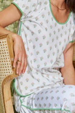 Lake Pima Short-Long Set In Pink Flora -Lake Shop LAKE Website WebCrop Naturalist 1061