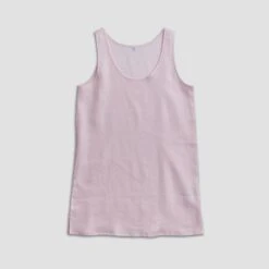 Blush Pink Nightgown -Lake Shop Linen Pajama Night Dress Blush Piglet in Bed 2