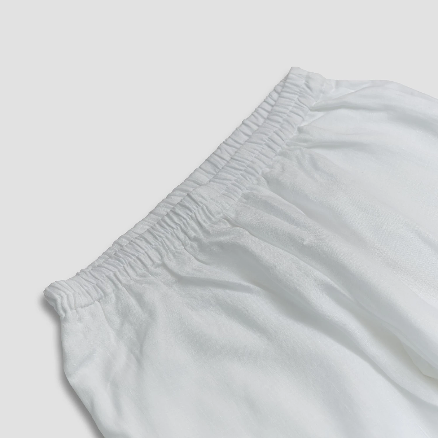 White Linen Pajama Shorts Set 8 White Linen Pajama Shorts Set - Image 6