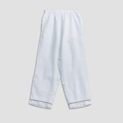 White Linen Pajama Pants -Lake Shop Linen Pajamas Trouser White Piglet in Bed c 1 1
