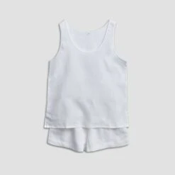 Lake Shop -Lake Shop Linen Pyjama Cami set white Piglet in Bed 4