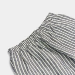 Midnight Stripe Pajama Shorts -Lake Shop Linen ShortsPajamas Midnight Stripe Piglet in Bed 2e