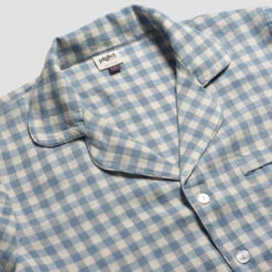 Men's Warm Blue Gingham Linen Pajama Shirt 8 Men's Warm Blue Gingham Linen Pajama Shirt -Lake Shop PigletinBed GinghamMensShirt WarmBlue 2 greyBG f855d423 1593 4b9a bf0f b9e957886077 1