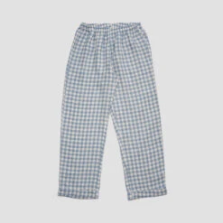 Warm Blue Gingham Linen Pajama Set -Lake Shop PigletinBed GinghamPyjamas Trousers WarmBlue 1 greybg de546057 9dc8 42b8 8ba7 bb2cd4f58ec7 1