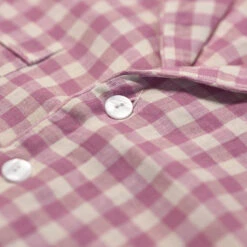 Orchid Gingham Linen Pajama Shorts Set 17 Orchid Gingham Linen Pajama Shorts Set -Lake Shop PigletinBed GinghamShirt Orchid 3 greybg 1