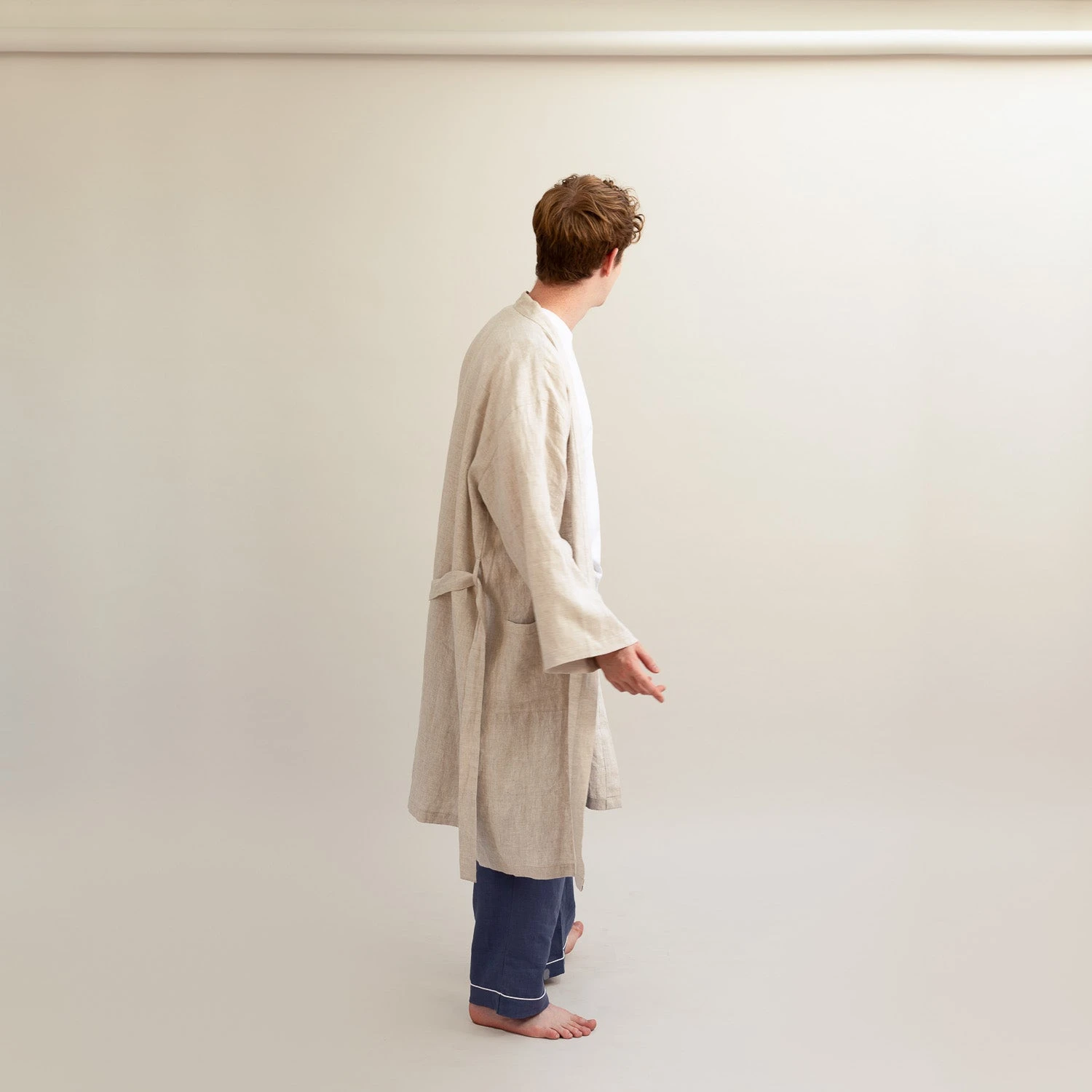 Oatmeal Linen Robe 9 Oatmeal Linen Robe - Image 7