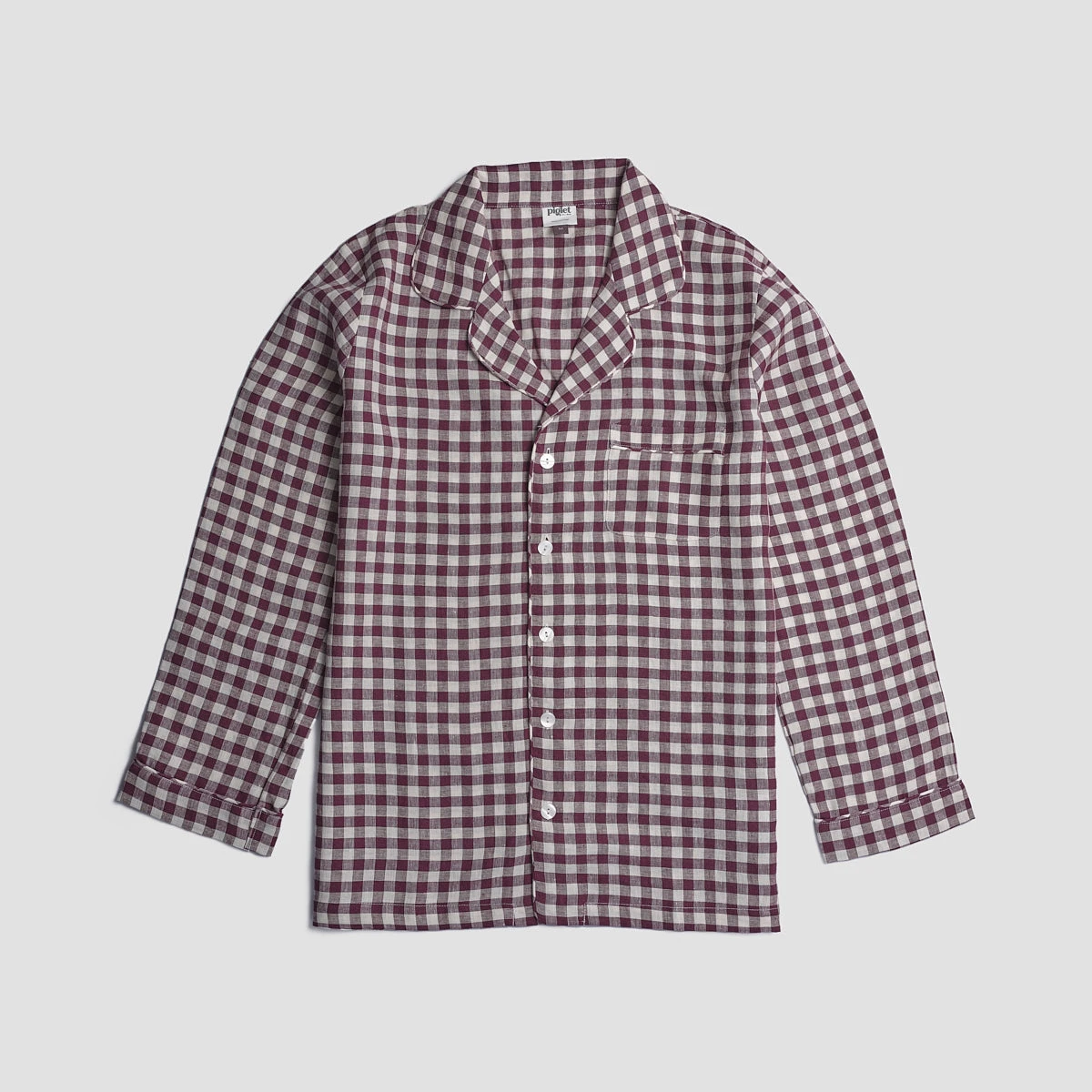 Men's Berry Gingham Pajama Set 4 Men's Berry Gingham Pajama Set - Image 2