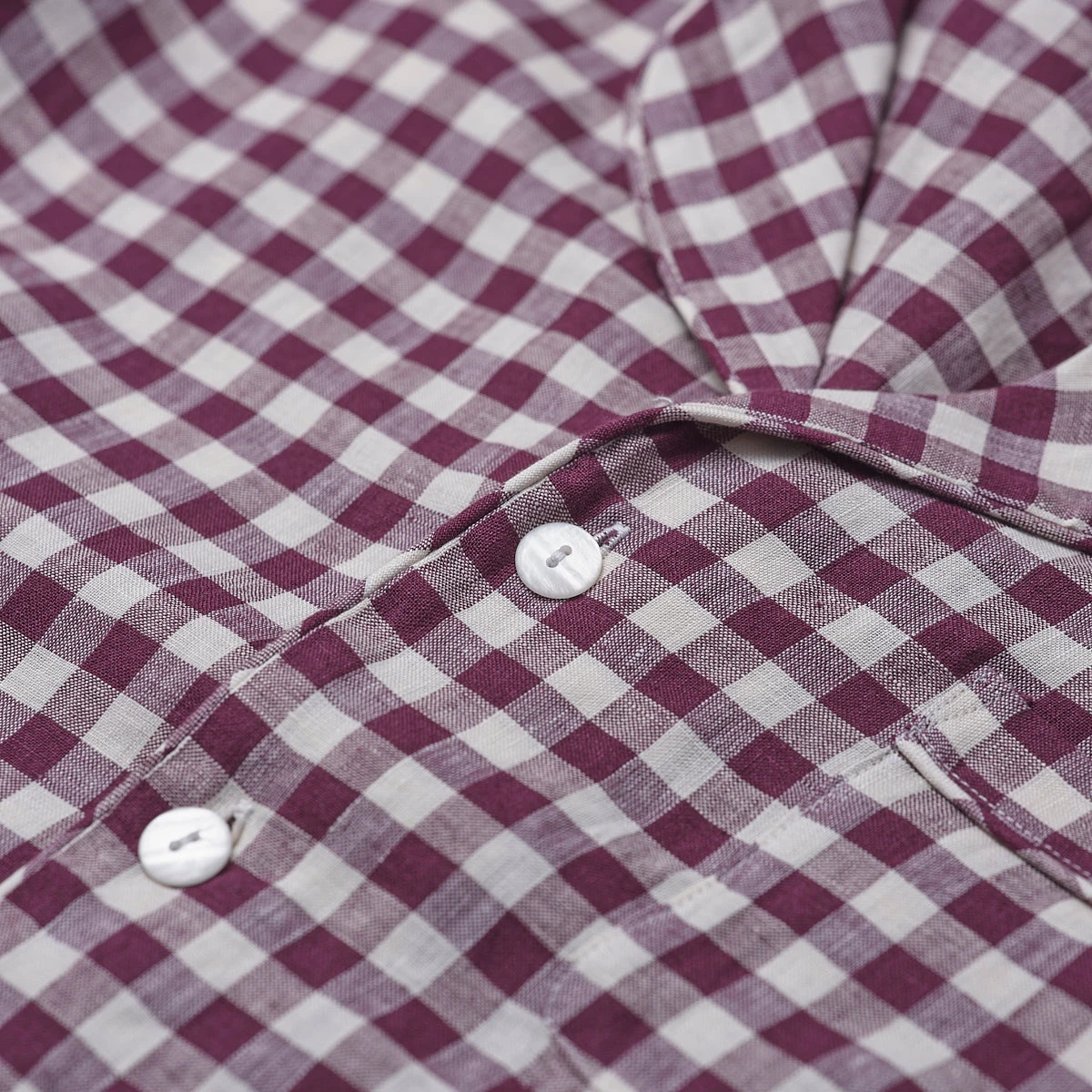 Men's Berry Gingham Pajama Set 6 Men's Berry Gingham Pajama Set - Image 4