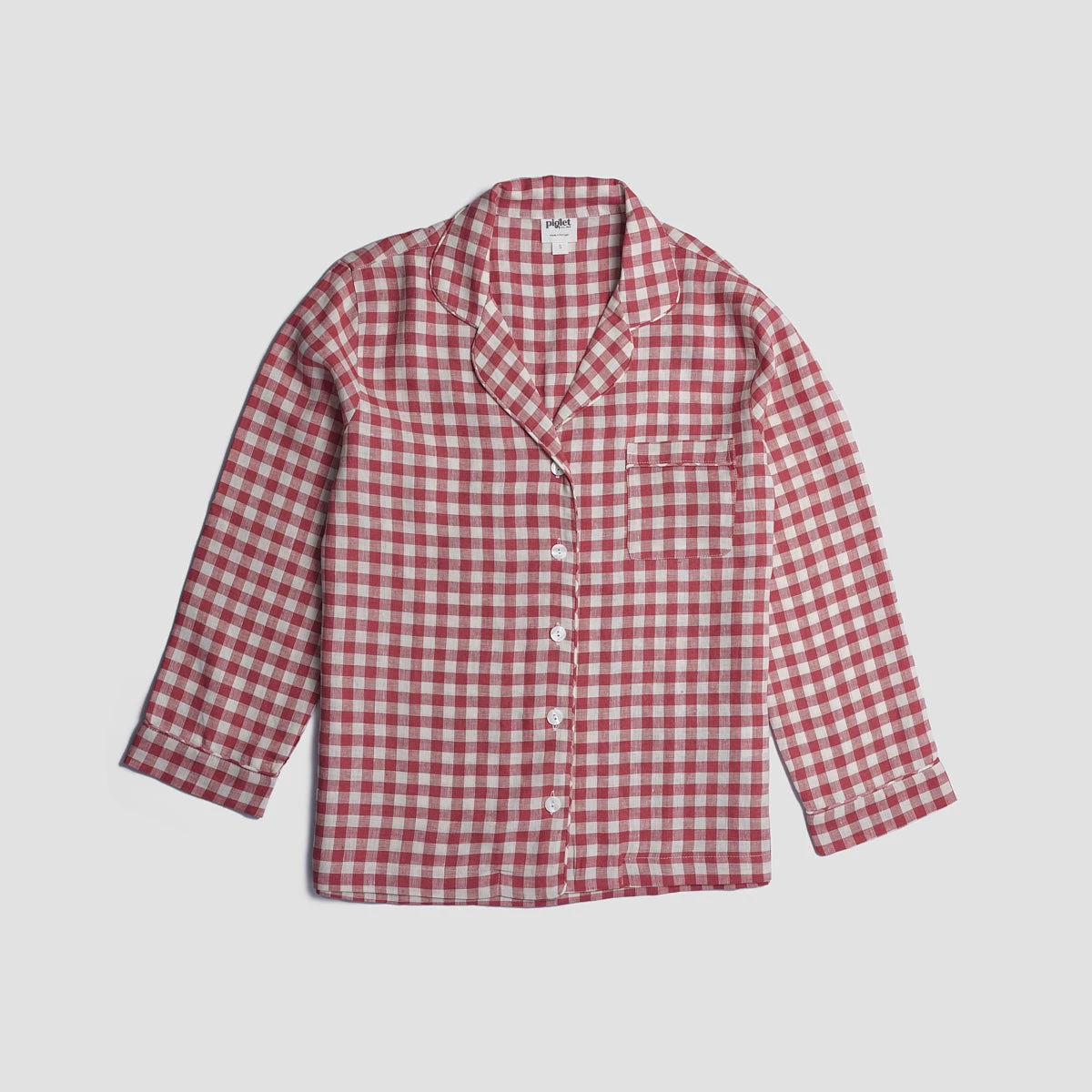 Mineral Red Gingham Pajama Shorts Set 6 Mineral Red Gingham Pajama Shorts Set - Image 4