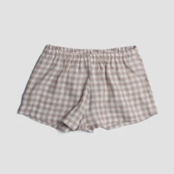 Mushroom Gingham Pajama Shorts Set -Lake Shop PigletinBed Women sLinenPyjamaShorts MushroomGingham 1 greyBG a464d9c8 5b02 4c40 b302 55c8bcb77c2e 1