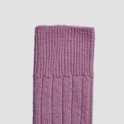 Raspberry Alpaca Bed Socks -Lake Shop RaspberryAlpacaBedSocks2