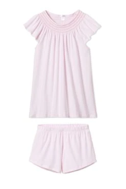 Lake Pima Smocked Flutter Shorts Set In Azalea