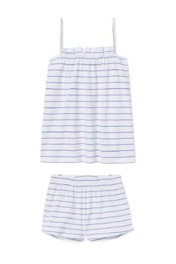 Lake Pima Ruffle Shorts Set In Cobalt