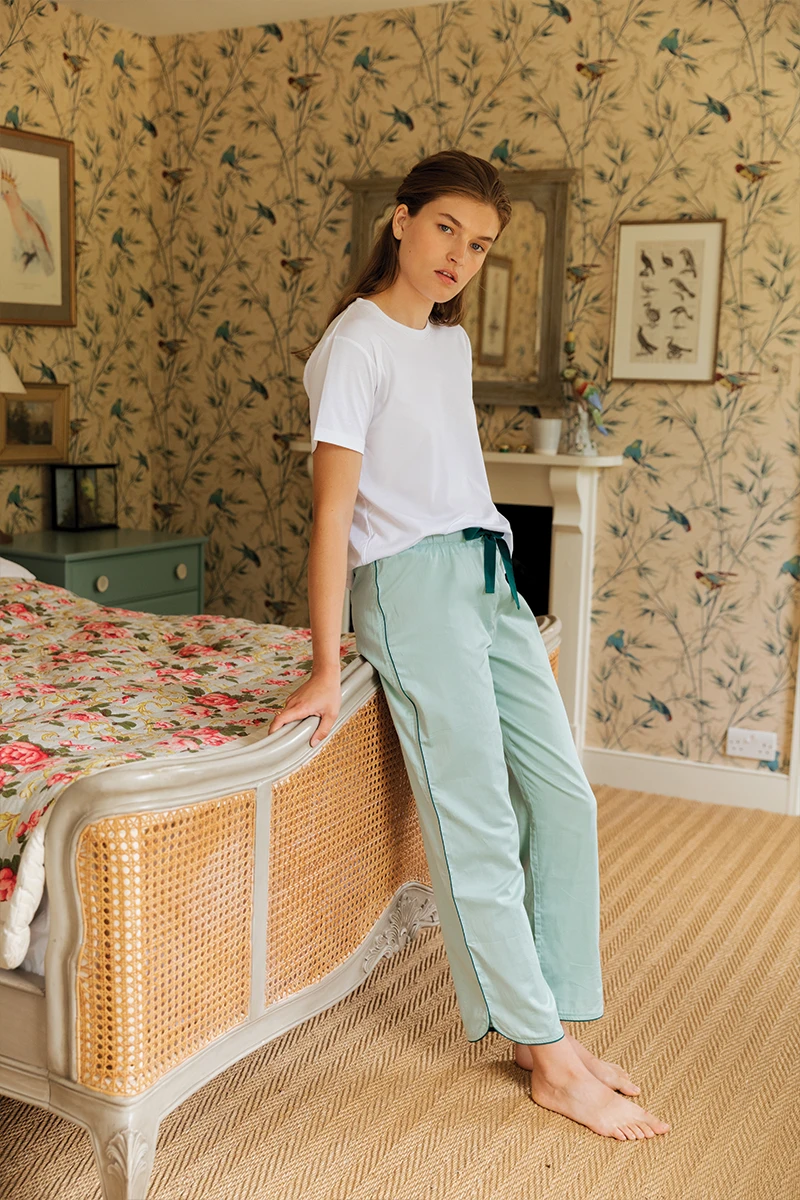 Lake Poplin Pajama Pants In Spruce 4 Lake Poplin Pajama Pants In Spruce - Image 2