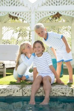 Lake Kids Shorts Set In Cobalt -Lake Shop kids atlantic cobalt ocean ombre 8f9d1d01 dfbc 41cd 94fe 2c216f3c345e