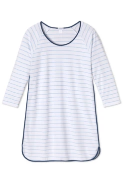 Lake Pima Long Sleeve Nightgown In Marine