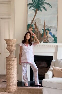 Lake Pima Maternity Short-Long Set In Rose -Lake Shop maternity rose 3