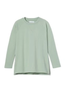 Lake Sweatshirt Tunic In Moss