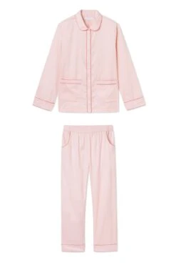 Lake Poplin Piped Pants Set In Peach
