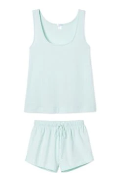 Lake Pointelle Pajama Shorts Set In Pool